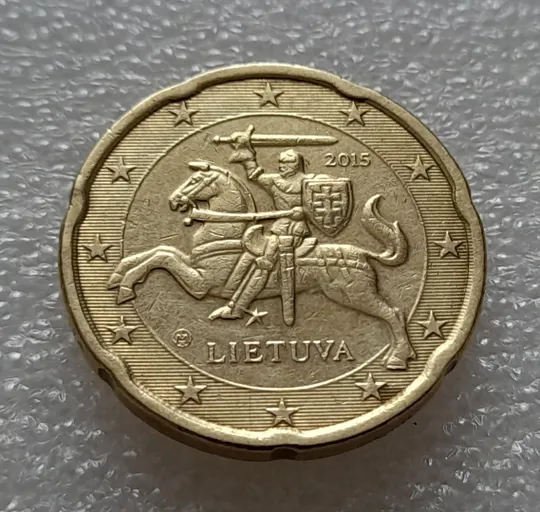 (8092 ря) 20 євроцентів 2015 Литва (20 евроцентов) З аукціону