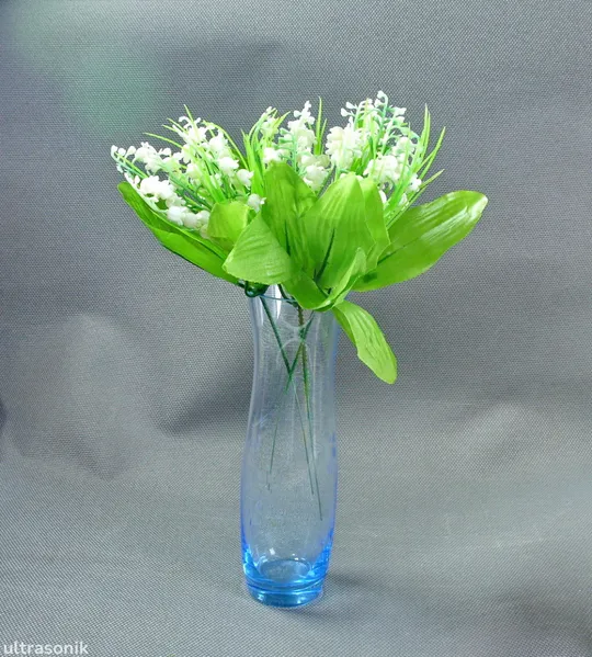 Ваза для квітів блакитне радянське кольорове скло Вживане Недорого