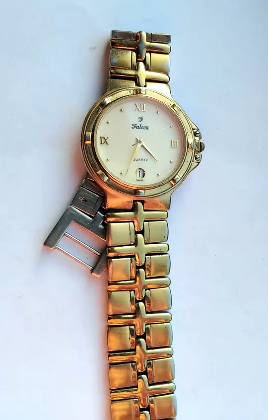 ☝️Часы 'Falcon' в позолоте на корпусе 'Swiss' рабочие! Де купити
