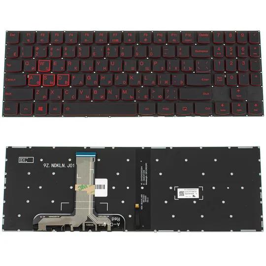 Клавіатура для ноутбука LENOVO (Legion: Y540-15) rus, black, без фрейму, підсвічування клавіш RED (ОРИГІНАЛ) Ціна