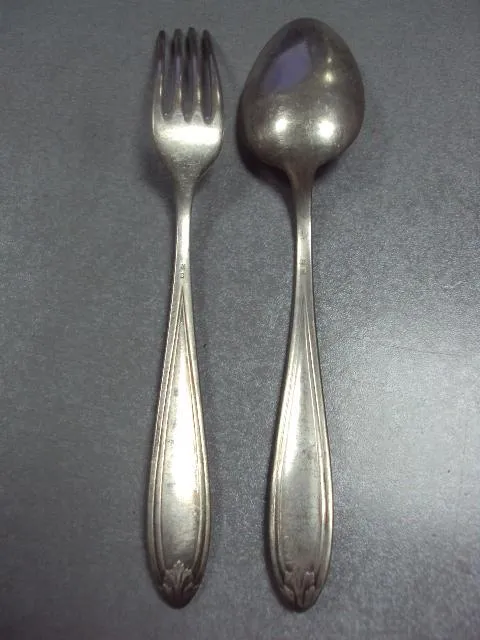 Ложка и вилка клеймо WMF 90 посеребрение лот 2 шт №10167 З аукціону