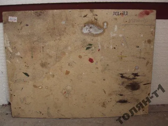 Картина Пейзаж. Крыша. Каюн. Масло, картон 37,8 х 28,2 см №157 Де купити