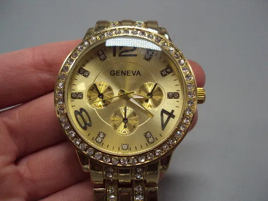 Мужские наручные часы Geneva quartz model SP68 кварц с браслетом длина 21,2 см №15893 З аукціону