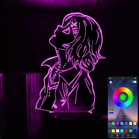 Акриловий світильник-нічник керування з телефона Juuzou Suzuya tty-n002199 Ціна