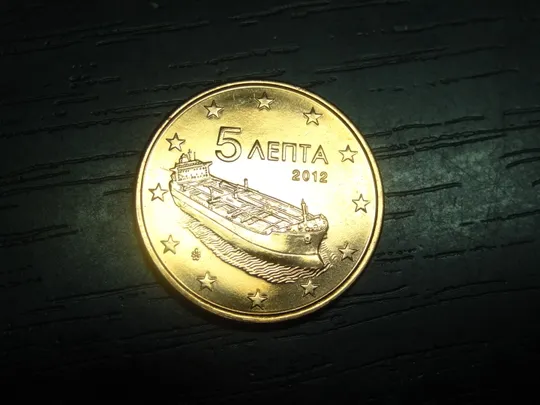 5 євроцентів 2012 Греція UNC нечаста Ціна