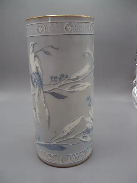 Ваза императорский фарфор узор птички и цветы высота 30 см, диаметр 13,6 см №13702 Характеристики