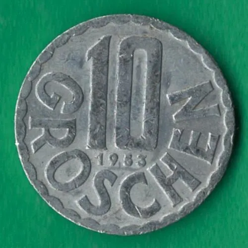 10 грошів 1953 року Австрія [КВ] Ціна