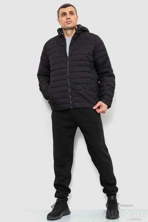 Купити Куртка мужские демисезонная с капюшоном, цвет черный, 214R8891