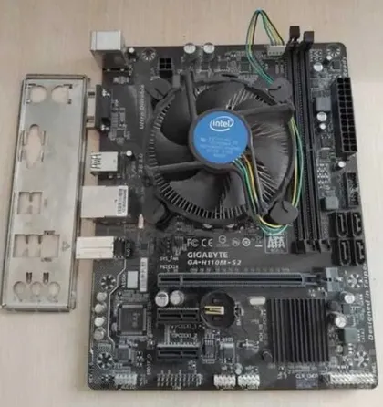 фото, Gigabyte GA-H110M-S2 (s 1151) DDR4 + Intel Pentium G4560 3,5 ГГц