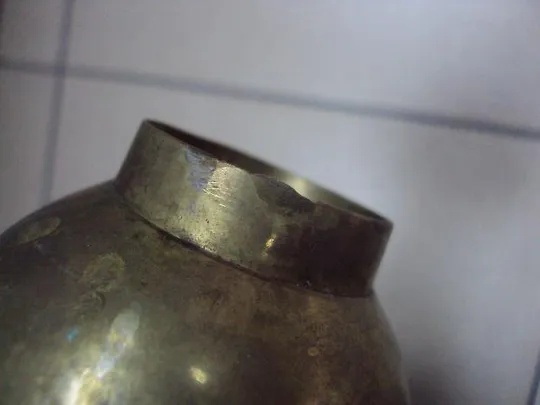 Вазочка миниатюра ваза латунь высота 10,2 см, диаметр 4,6 см №11463 Інтернет-аукціон