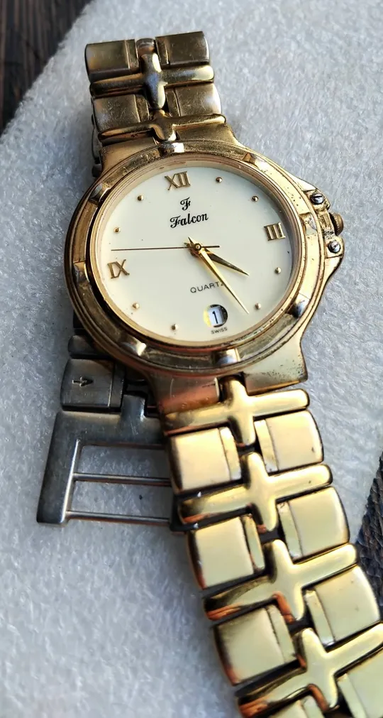 ☝️Часы 'Falcon' в позолоте на корпусе 'Swiss' рабочие! З аукціону