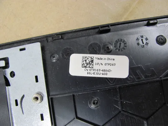 номер0106-19 Кришка панель палмрест тачпад 0TPD67 EAAM9004010 для Dell Inspiron 15 15-7000  7557 7559 оригінал Інструкція