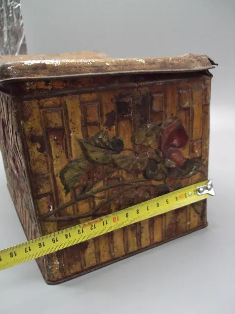 Коробка жесть карамель Паровая фабрика И.Л. Дингъ Москва Российская империя размер24 х15,7 см №1333 Характеристики