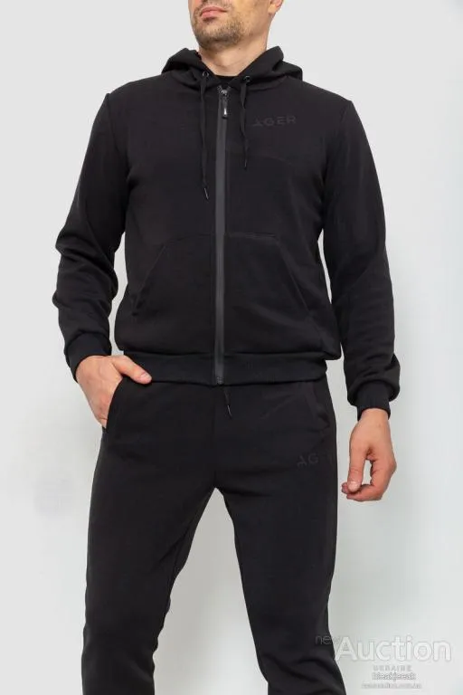 Купити Спорт костюм мужской двухнитка, цвет черный, 119R200-2