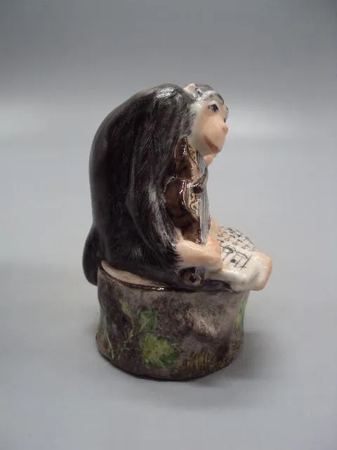 Купити Фигура фарфор статуэтка ЛФЗ обезьяна квартет мартышка со скрипкой и нотами скрипач 8,7 см №14465