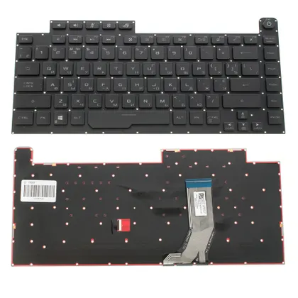 фото, Клавіатура для ноутбука ASUS (G531 series) rus, black, без фрейма, підсвічування клавіш (RGB Per-Key)