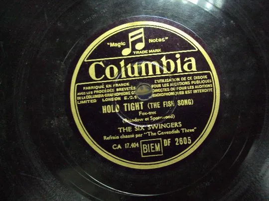 пластинка сolumbia The Six Swingers – Hold Tight (The Fish Song) / Mutiny In the Nursery №2601-к Інтернет-аукціон