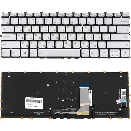 фото, Клавіатура для ноутбука LENOVO (Yoga Slim 9 14IAP7) rus, silver, без кадру, підсвічування клавіш (ОРИГІНАЛ)