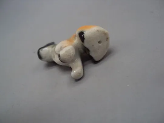 Фигура фарфор статуэтка миниатюра Германия собака щенок собачка бульдог высота 3,1 см №35 Продаж