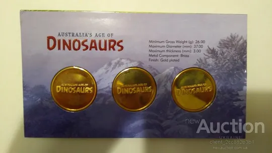 Купити Австралия-Динозавры-2013. Спец Конверт с марками и медальонами. MNH.