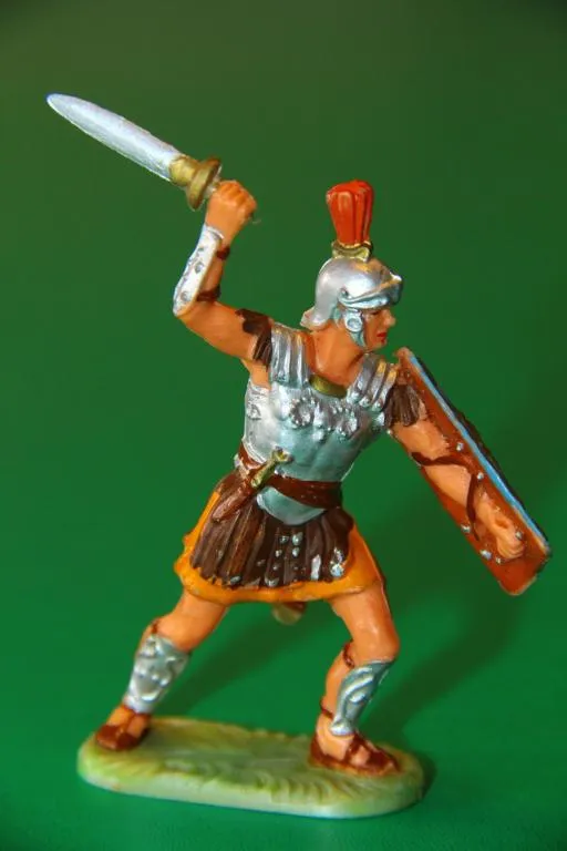 РИМЛЯНИН З МЕЧЕМ ГЛАДІУСОМ № 8423 ELASTOLIN 70мм ФРГ перламутрова підставка!! Ціна