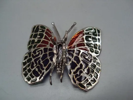 Фигура миниатюра статуэтка бабочка серебро 925 проба вес 31,22 г размер 6,5х6,8х3 см №14441 З аукціону