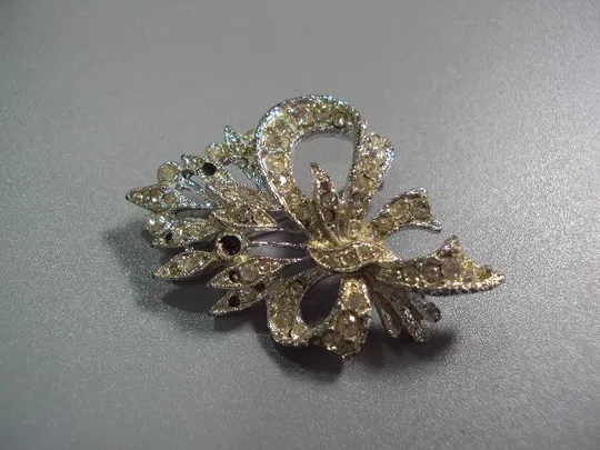 Купити бижутерия брошка брошь бантик букет бант 5,2 см (нет некоторых камушков) №10855