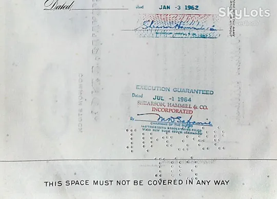 Акція Сертифікат на 100 Акцій E.J.Korvette, Inc. 1961 США Mt 02 Продаж