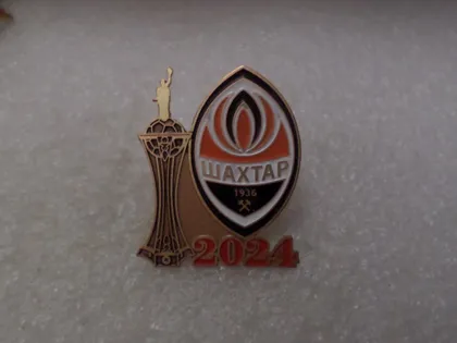 фото, Футбол значок - Обладатель кубка Украины 2024 года Шахтер Донецк.