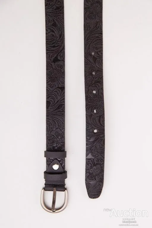 Женский ремень с классической пряжкой, черного цвета, 196RL25S0W103 З аукціону