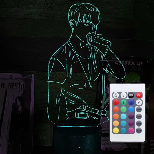 Акриловий світильник-нічник з пультом 16 кольорів Чон Чонґук tty-n001519 Ціна