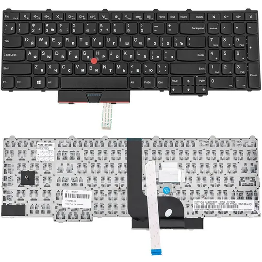 Клавіатура для ноутбука LENOVO (ThinkPad: P50, P70) rus, black Ціна