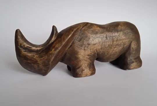 Статуетка Носоріг Rhinoceros дерево ручна робота різьба З аукціону