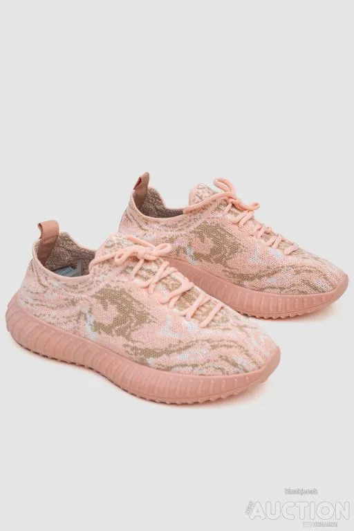 Кеди женские на шнурках 248R317-12, цвет Розовый З аукціону