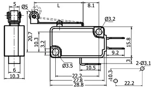 Купити Мікроперемикач  MSW-03B ON-(ON),5A 250V