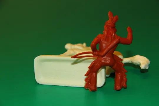 ІНДІАНЕЦЬ З ЛУКОМ индеец DOMPLAST на коні TSSD ФРН 60мм ЛЮКС З аукціону