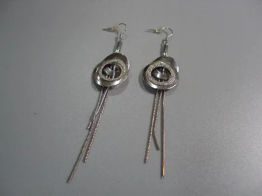 бижутерия серьги подвесные длинные 10,5 см №10879 Ціна