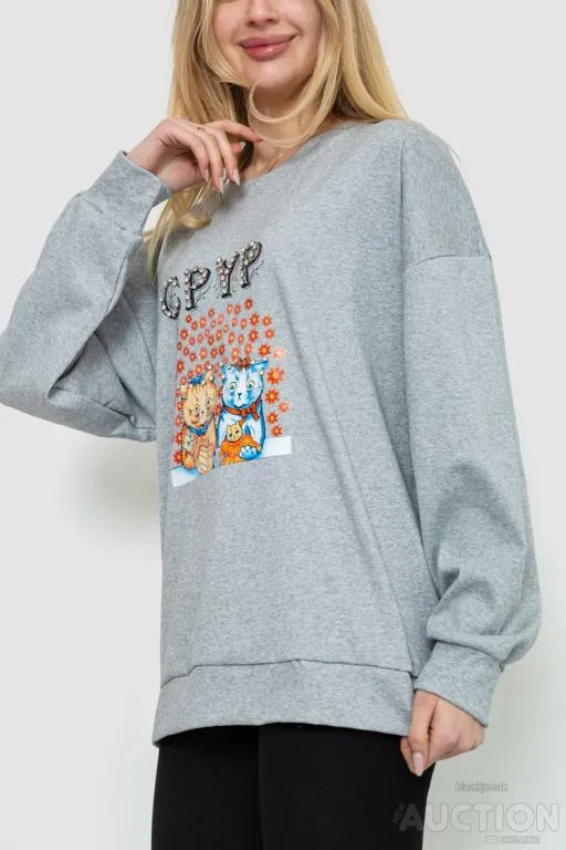 Батник женский, цвет серый, 129R1424-99 З аукціону