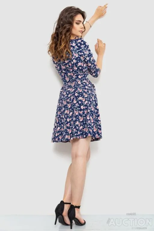 Платье софт, цвет сине-розовый, 230R032-2 Продаж