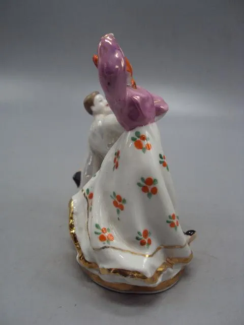 Фигура фарфор Дулево танцоры с гармошкой перепляс гармонист и девушка 11,7 см под реставрацию №13920 Де купити