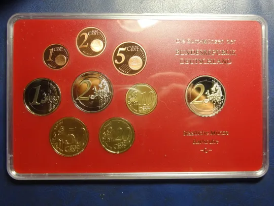 Купити Комплект євромонет Німеччини 2013 G (повний комплект+2 ювілейні) UNC