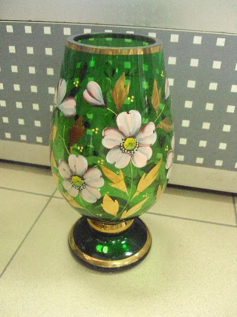 Купити Ваза цветочки чешское стекло богемия №486п