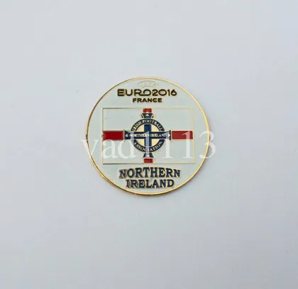 фото, Футбол - значок из серии  "ЕВРО 2016"  участник - СЕВЕРНАЯ ИРЛАНДИЯ