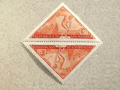 фото, Тет-беш марок Сан-Марино 1959 рік **