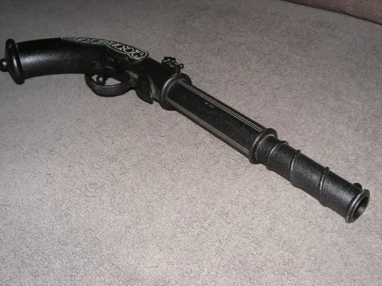 Пистолет чугун макет XVIII кремниевый с ударно-кремниевым замком Винтаж Де купити