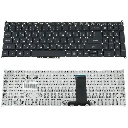 фото, Клавіатура для ноутбука ACER (AS: A317-51, A317-32) rus, black, без фрейма