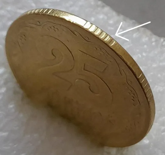 (3469) 25 копійок 1994 1БВк  брак гуртильного кільця (варіант) (25 копеек 1994 1БВк) Ціна