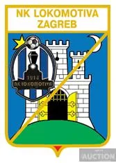 фото, значок футбол  ФК Локомотив Загреб Хорватия  (серия герб города и эмблема клуба)