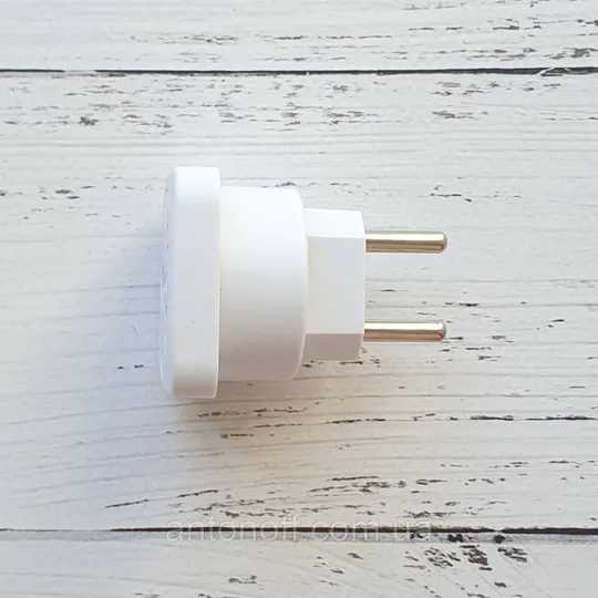 Купити Мережевий перехідник адаптер Travel Adapter на євро розетку Europlug вилка 10A 250V Білий