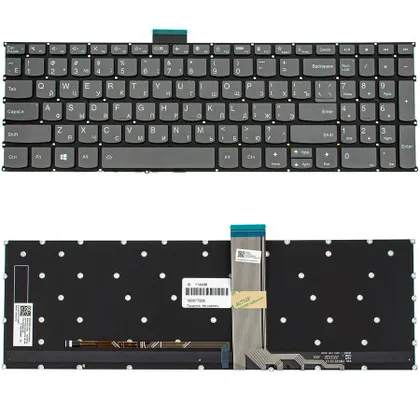 фото, Клавіатура для ноутбука Lenovo (IdeaPad: Slim 7-15 series), rus, black, без кадру, підсвічування клавіш